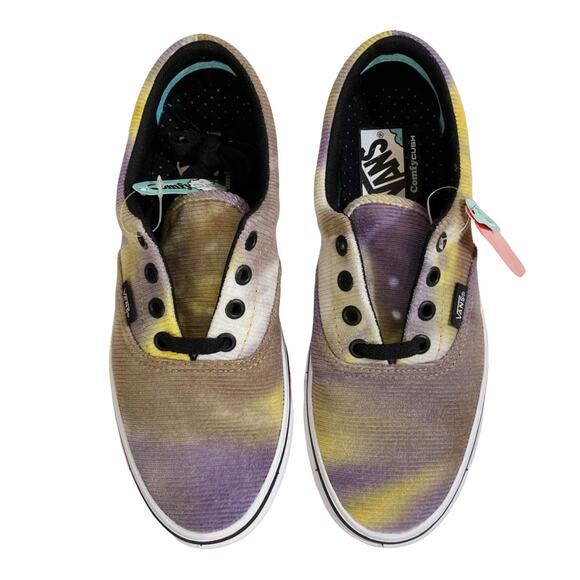 NWT VANS ComfyCush Era Sneaker Blotched Multi Purple Velvet Size M5.5 W7.0 New - Picture 1 of 7